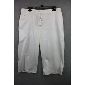 Chico's Ocean Beach-Karla-Crop-Optic White Women's Capri's-2.5-New w/TagsPockets